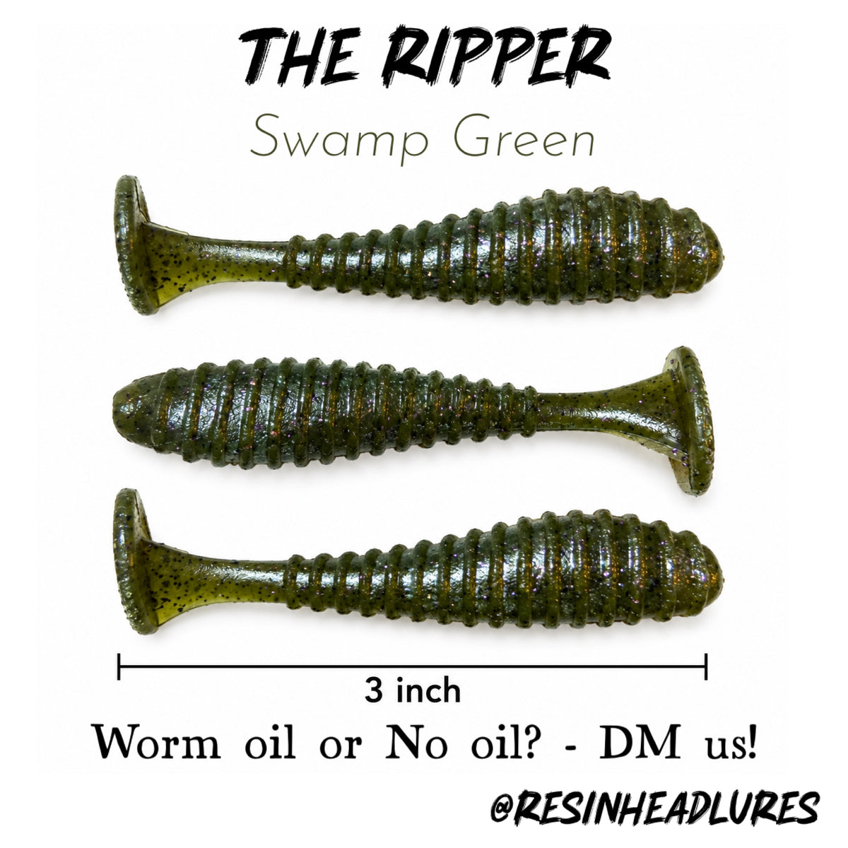 3β Handmade The Ripper Soft Plastic Fishing Lures β Freshwater & Saltwater Bait for Bass, Redfish, Snook & More