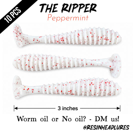 (10PCS) Saltwater/Freshwater (3”) The Ripper Lifelike Soft Plastic Fishing Lures – Handmade and Hand-injected Fishing Lures