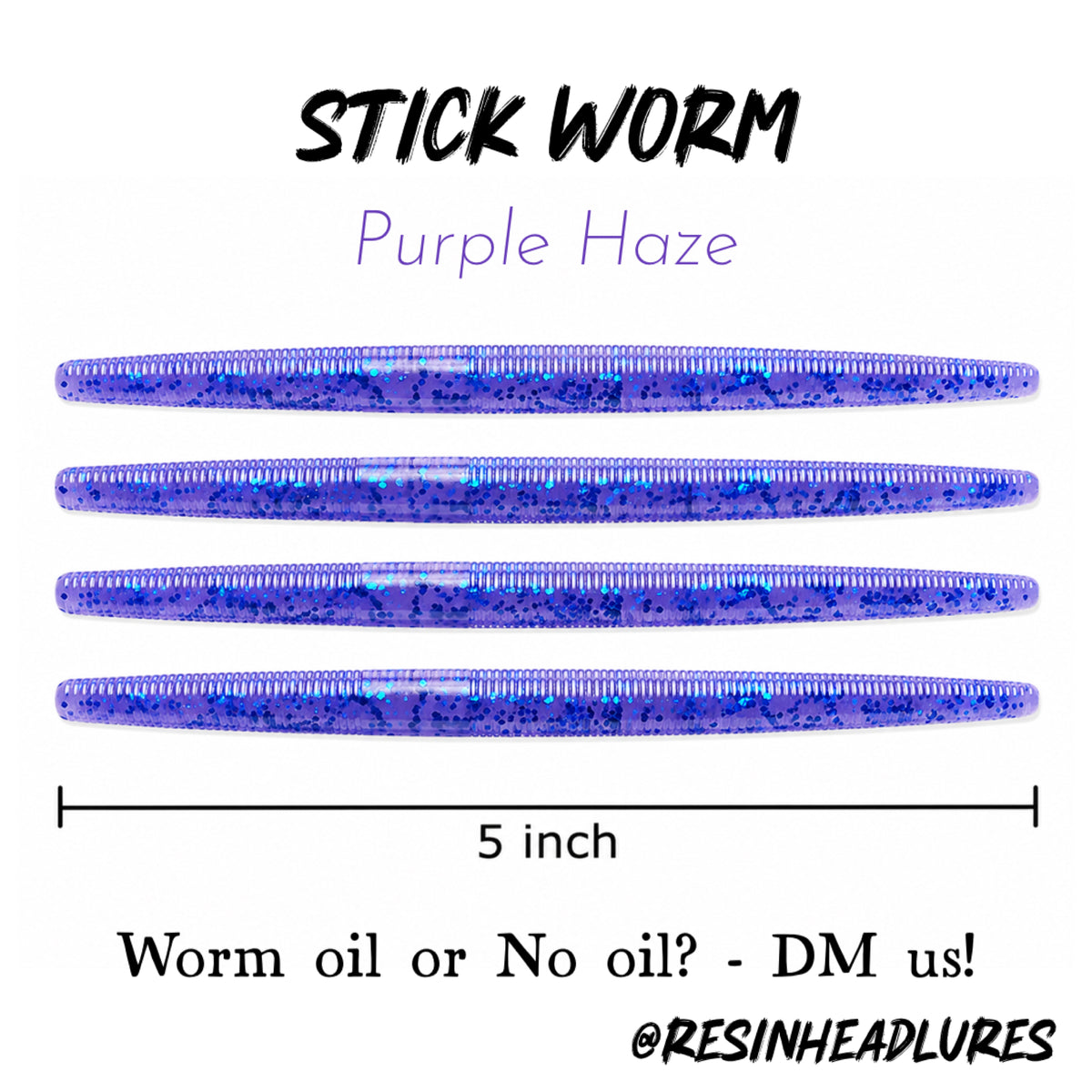 5” Handmade Stick Worm Soft Plastic Fishing Lures – Freshwater & Saltwater Bait for Bass, Trout, Crappie, Redfish, Snook & More