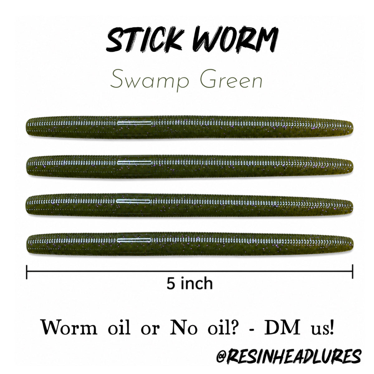 5” Handmade Stick Worm Soft Plastic Fishing Lures – Freshwater & Saltwater Bait for Bass, Trout, Crappie, Redfish, Snook & More