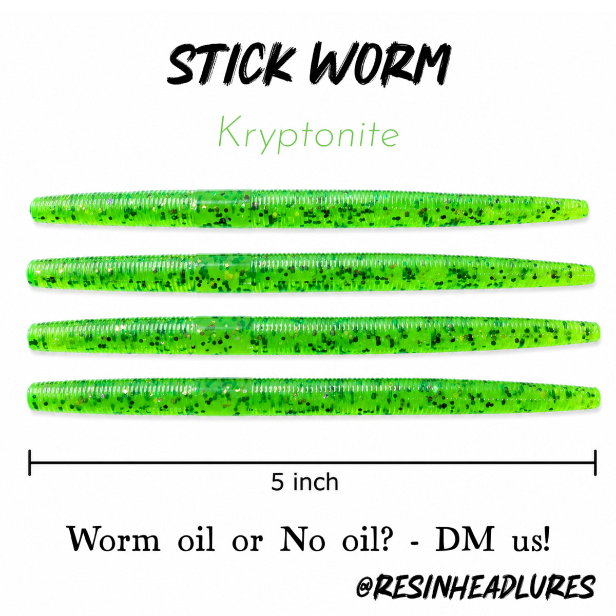 5” Handmade Stick Worm Soft Plastic Fishing Lures – Freshwater & Saltwater Bait for Bass, Trout, Crappie, Redfish, Snook & More