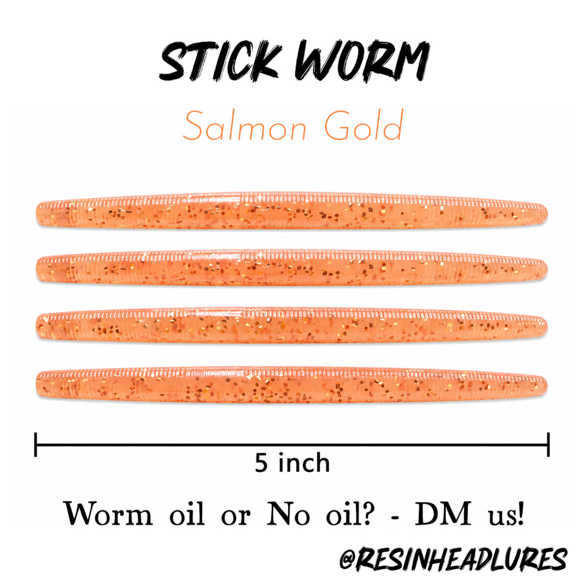 5” Handmade Stick Worm Soft Plastic Fishing Lures – Freshwater & Saltwater Bait for Bass, Trout, Crappie, Redfish, Snook & More