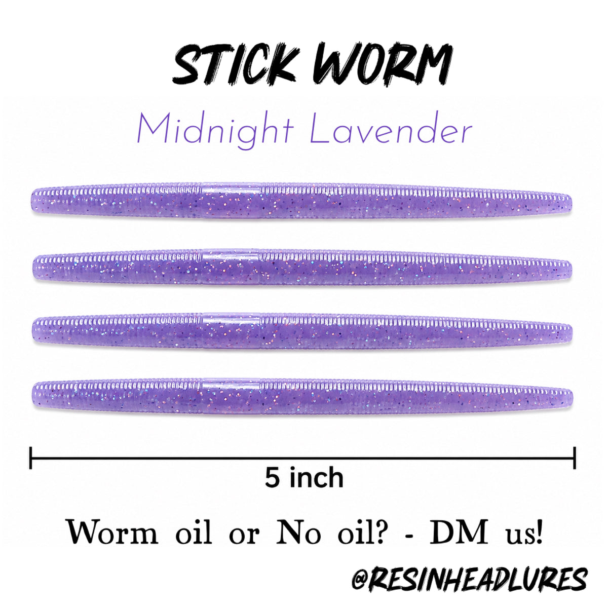 5” Handmade Stick Worm Soft Plastic Fishing Lures – Freshwater & Saltwater Bait for Bass, Trout, Crappie, Redfish, Snook & More