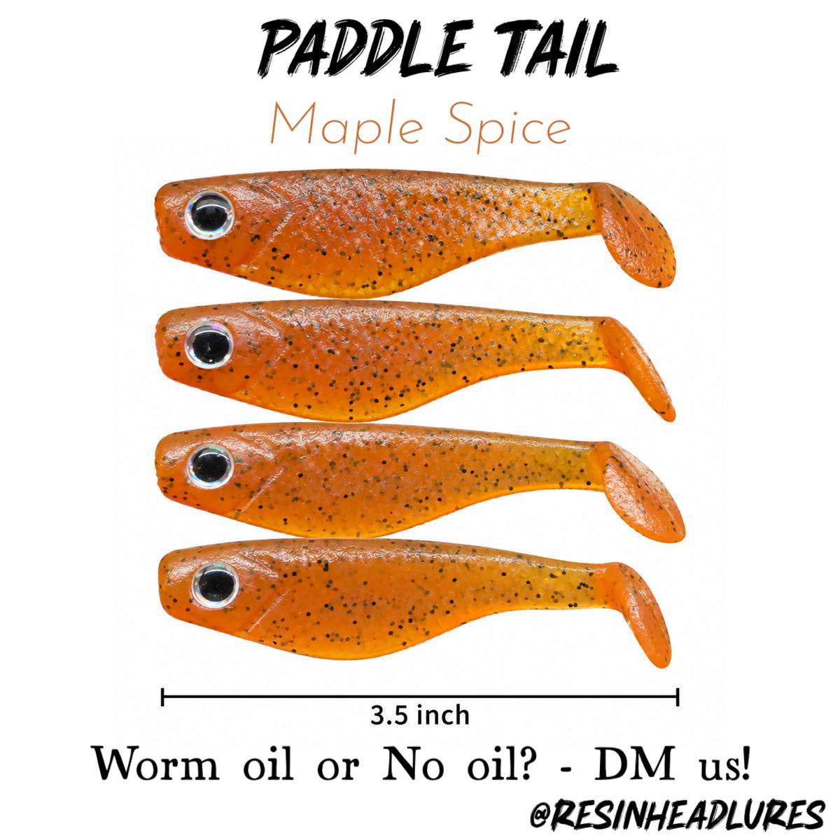 (4 pcs) 3.5” Handmade Paddle Tail Soft Plastic Fishing Lures – Freshwater & Saltwater Bait for Bass, Walleye, Trout, Redfish, Snook & More