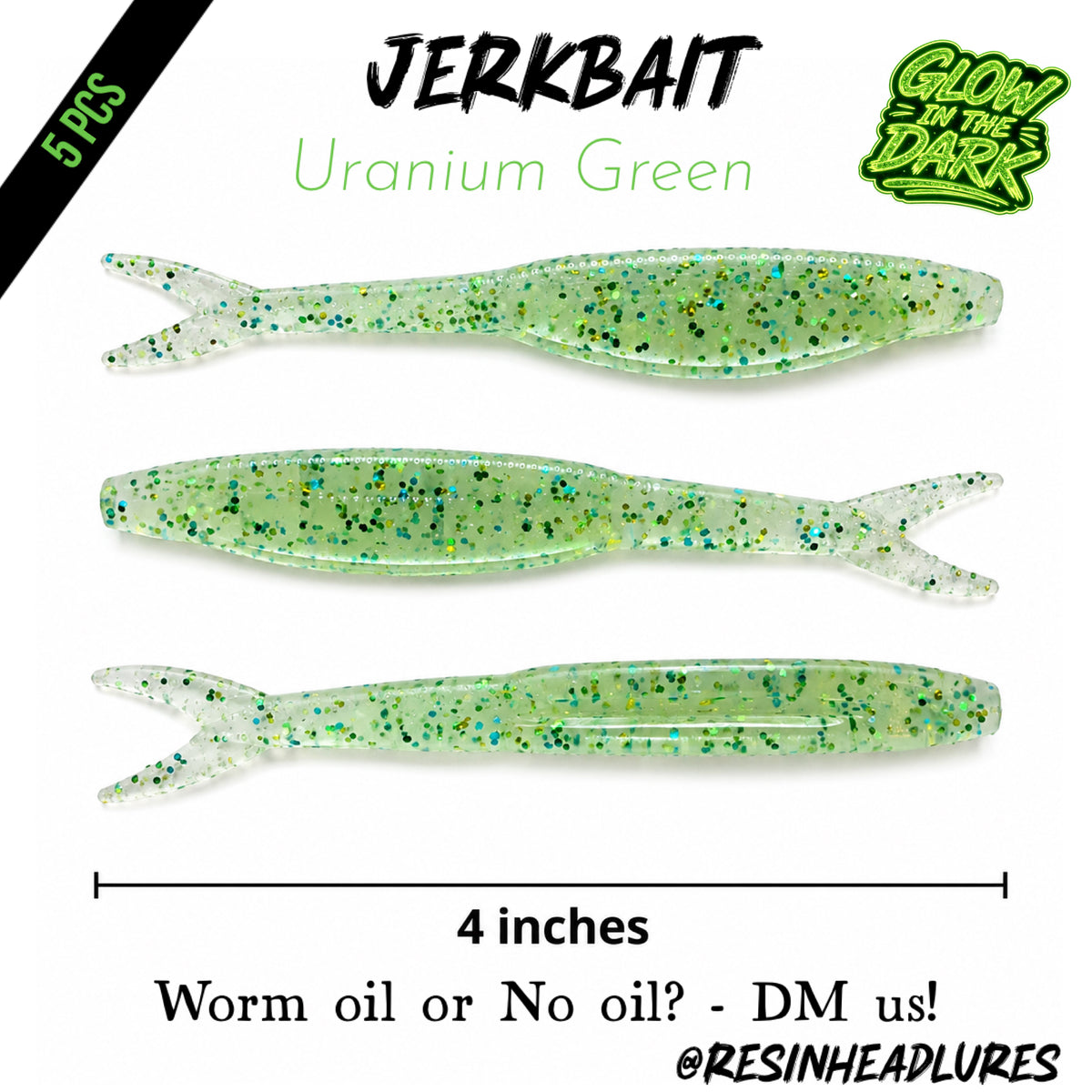4” Handmade Jerkbait Soft Plastic Fishing Lures – Freshwater & Saltwater Bait for Bass, Walleye, Trout, Redfish, Snook & More